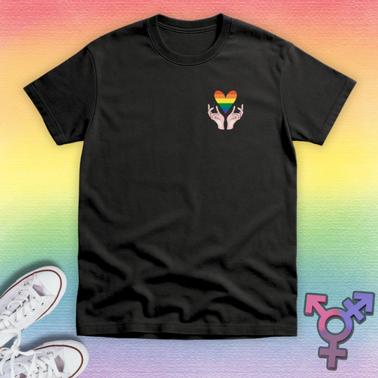 Rainbow Heart In Hands T-shirt
