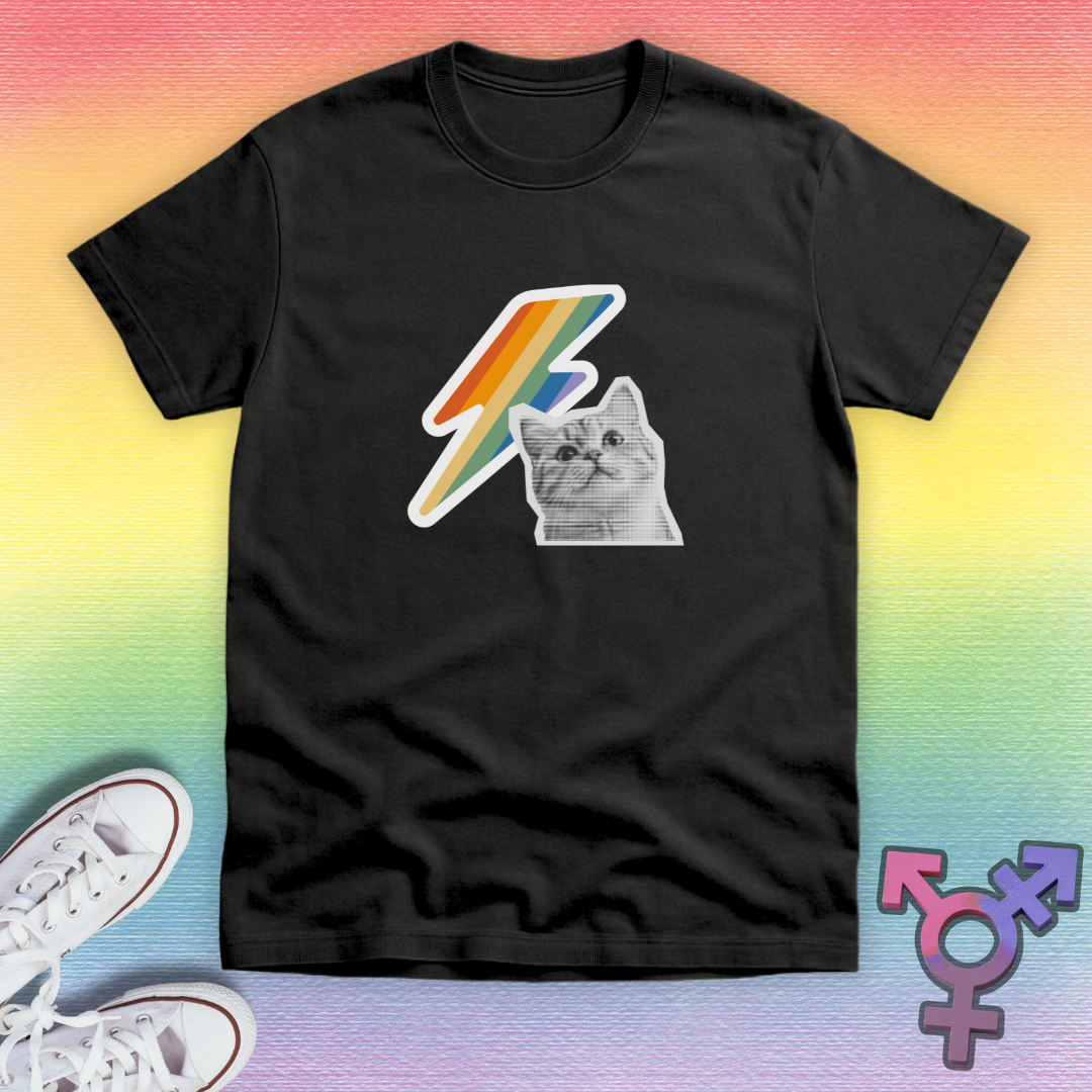Pride Lightning Cat T-shirt