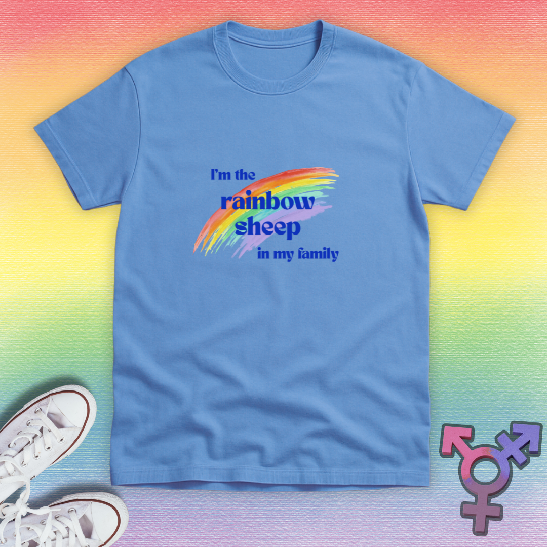 Rainbow Sheep In Family T-shirt
