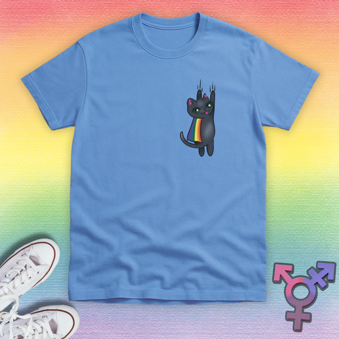 Gray Troublemaker Cat T-shirt