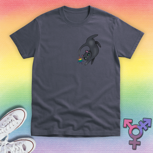 Gray Cat Prankster T-shirt