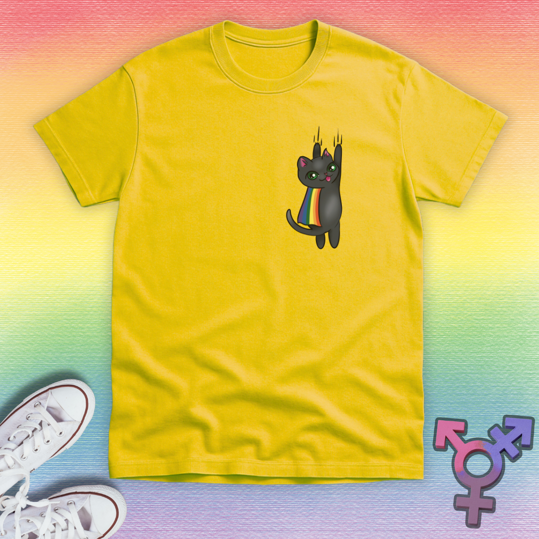 Gray Troublemaker Cat T-shirt