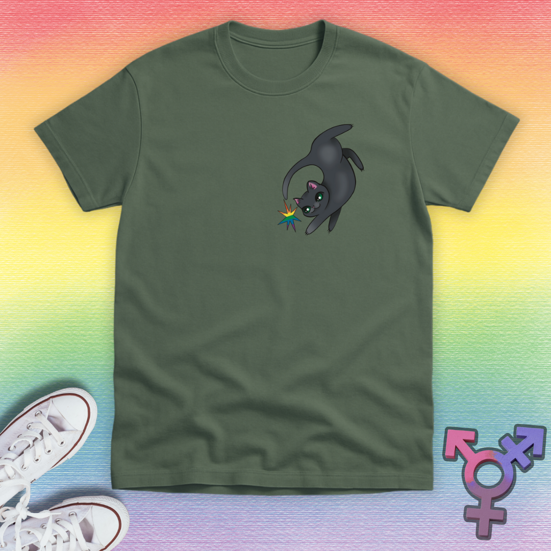 Gray Cat Prankster T-shirt