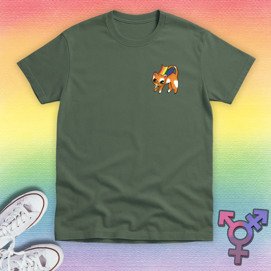 Ginger Superhero Cat Pocket T-shirt