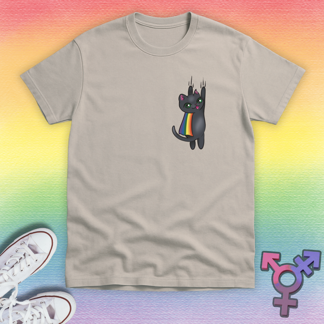 Gray Troublemaker Cat T-shirt
