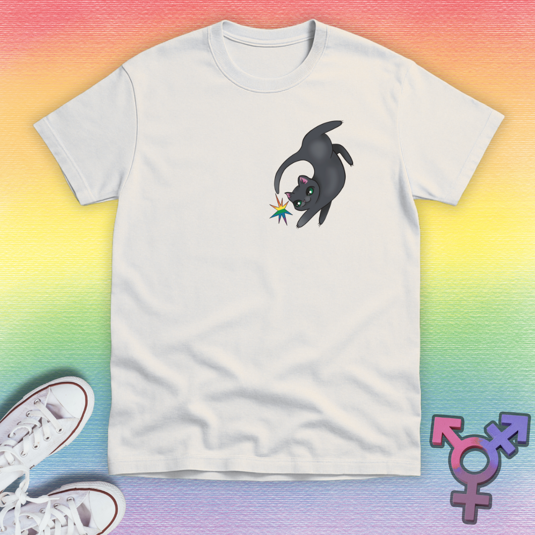 Gray Cat Prankster T-shirt