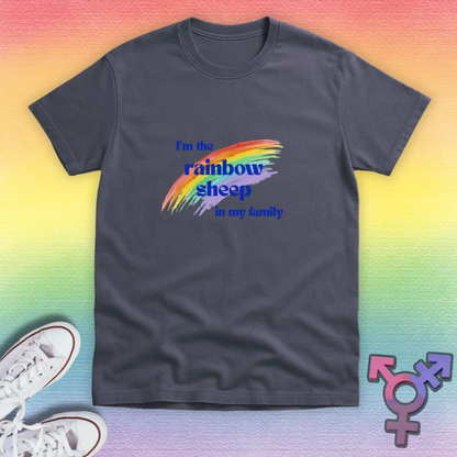 Rainbow Sheep In Family T-shirt