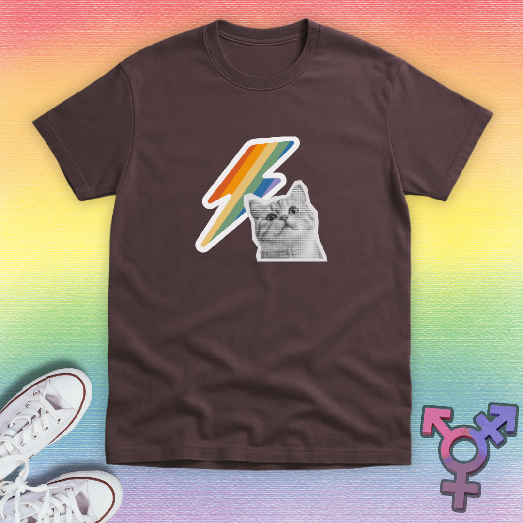 Pride Lightning Cat T-shirt