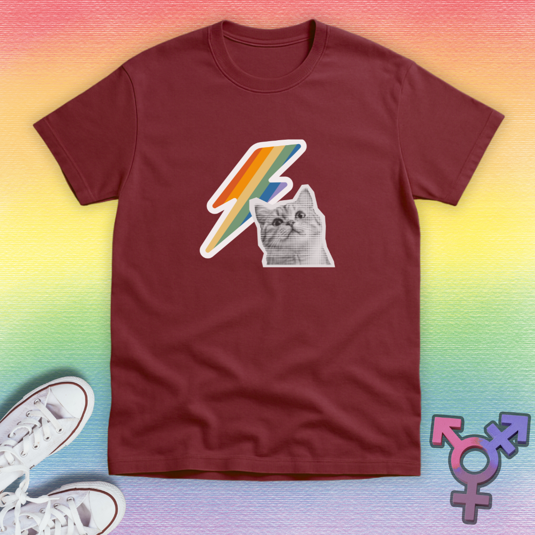 Pride Lightning Cat T-shirt