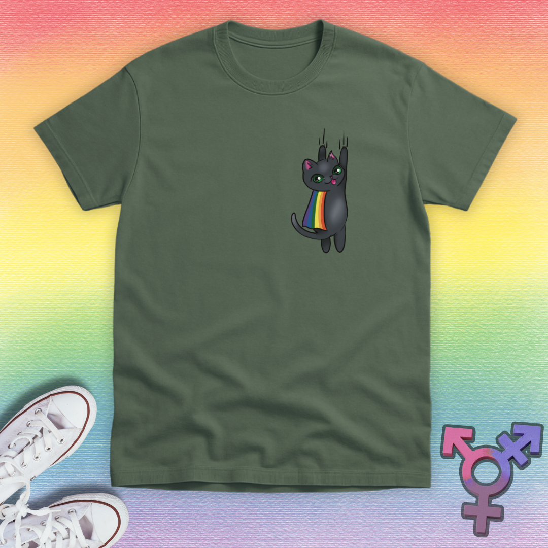 Gray Troublemaker  Cat T-shirt