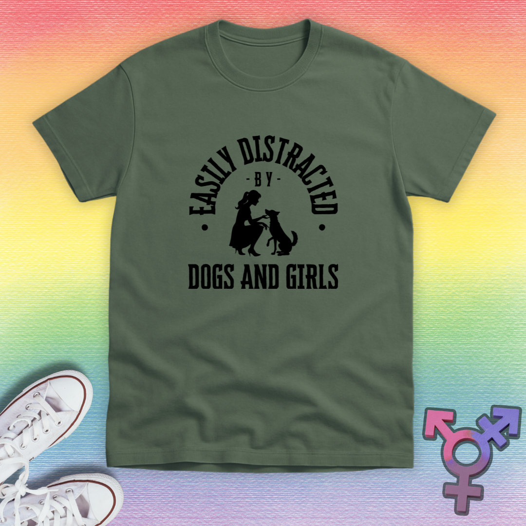 Distracted By Dogs And Girls T-shirt