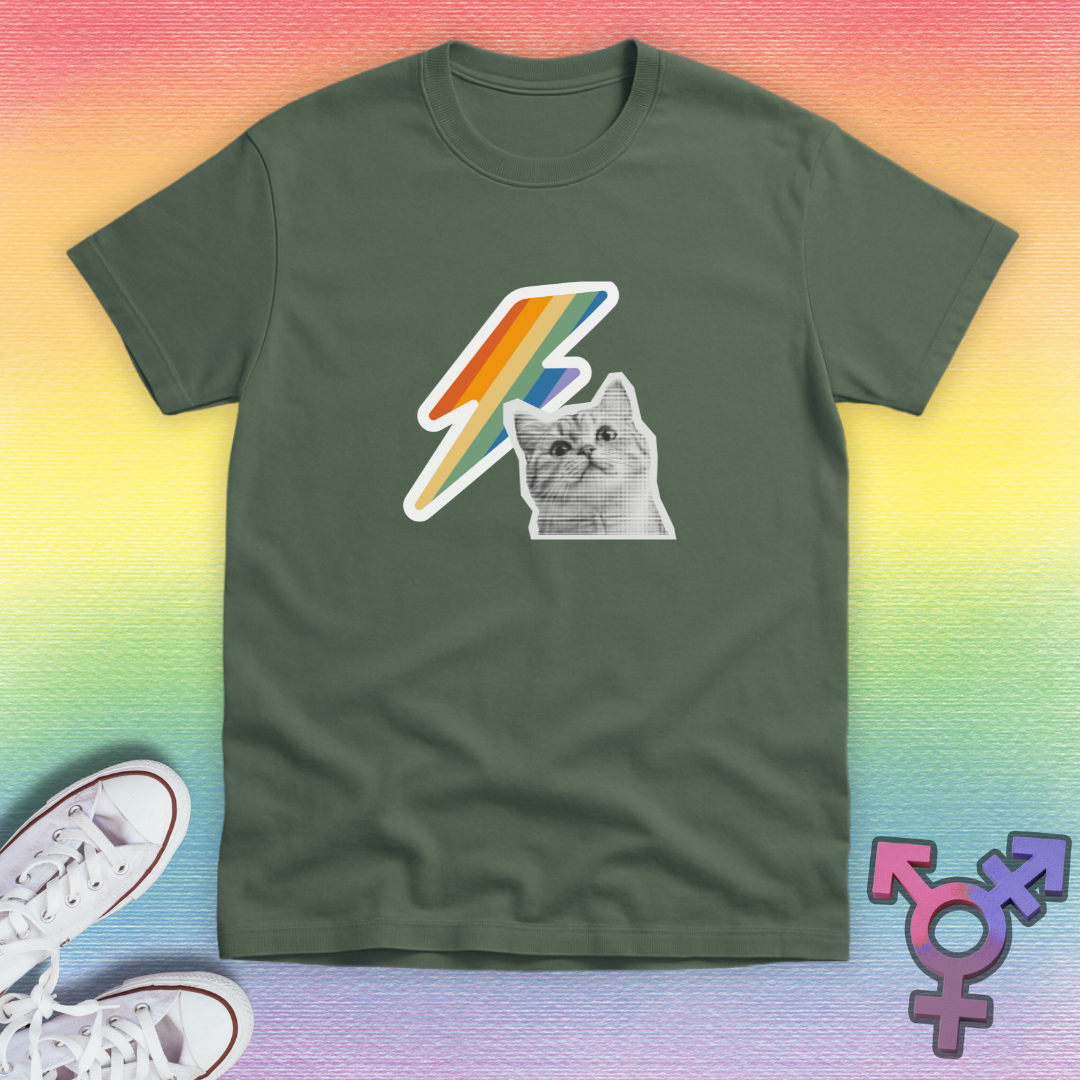 Pride Lightning Cat T-shirt