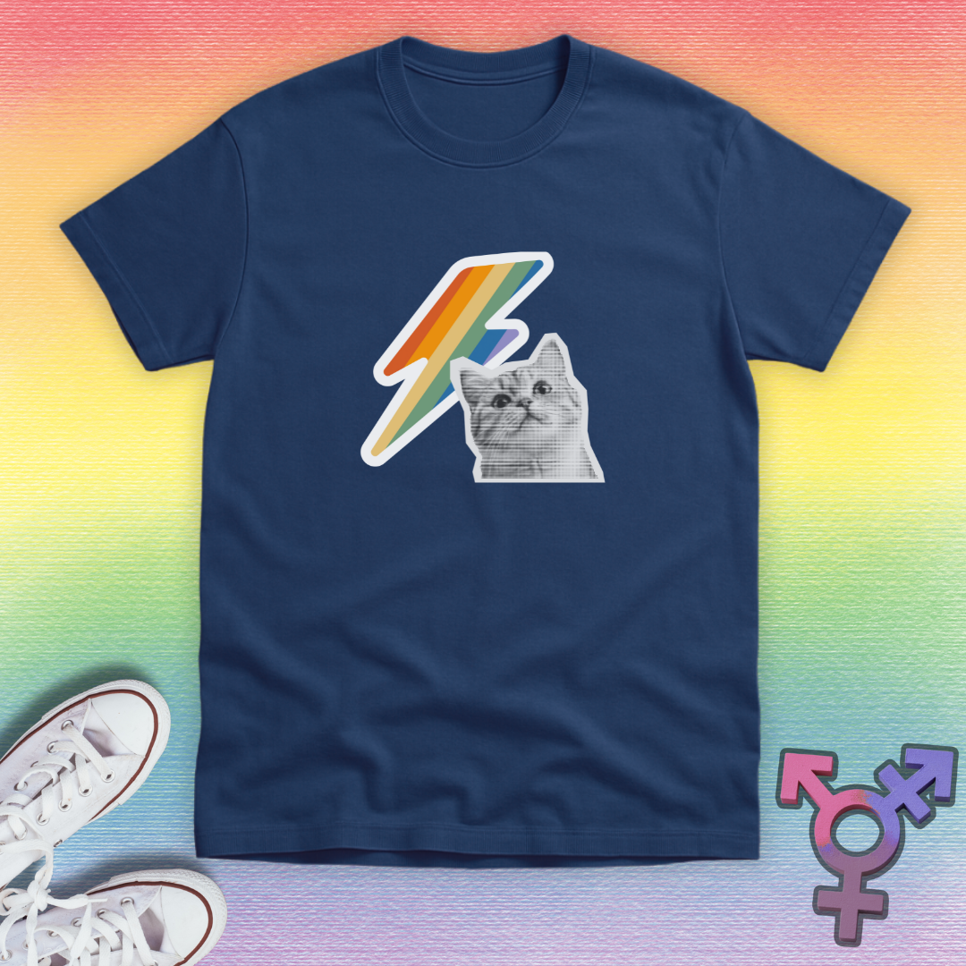 Pride Lightning Cat T-shirt