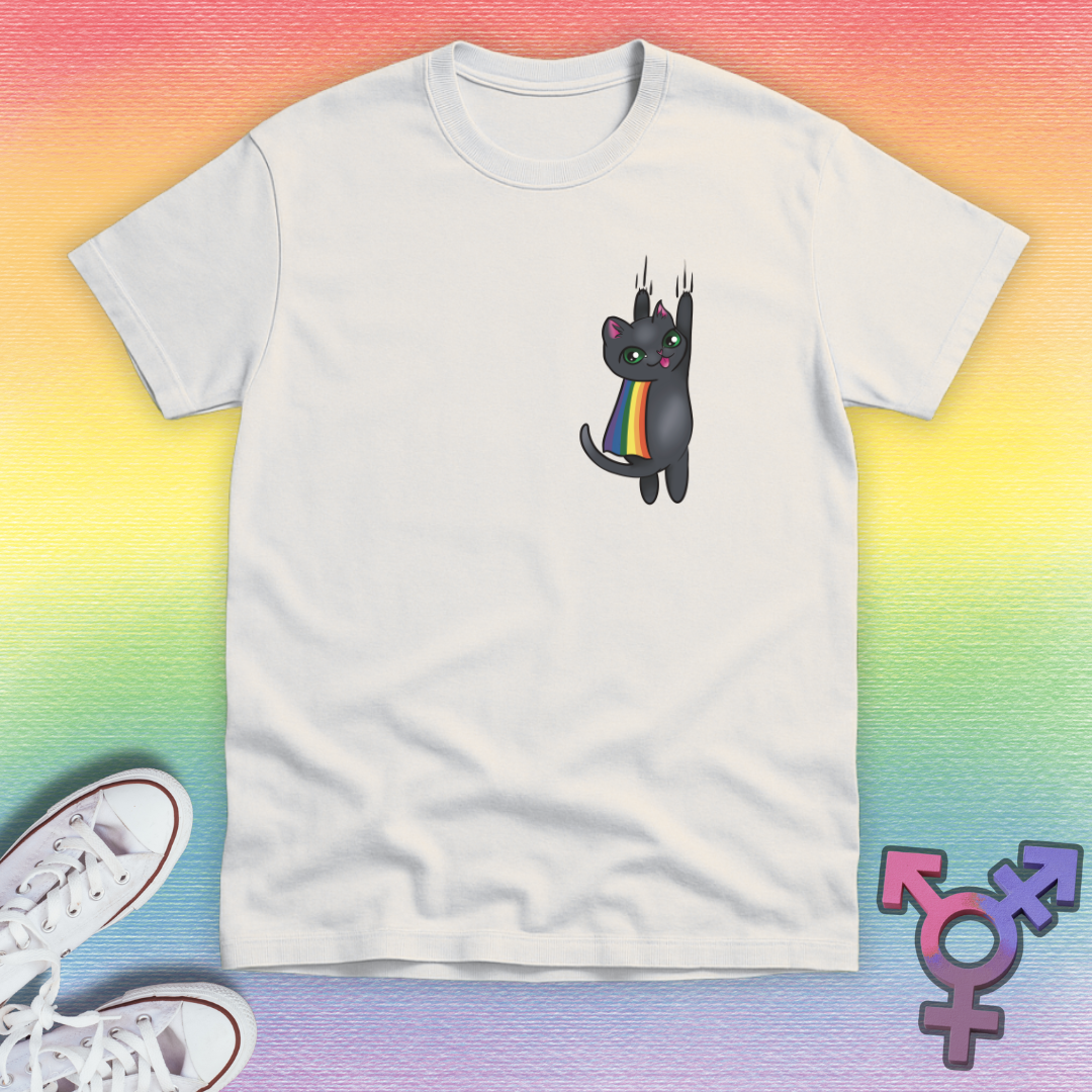 Gray Troublemaker  Cat T-shirt